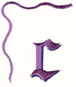 Picture of Bow Lowercase c Machine Embroidery Design