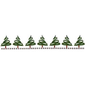 Picture of Trees/Snow Border Machine Embroidery Design