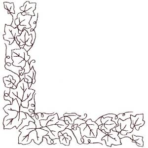 Picture of Ivy Corner Outline Machine Embroidery Design