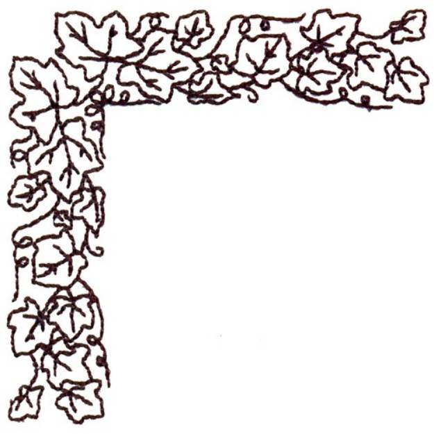 Picture of Ivy Corner Outline Machine Embroidery Design