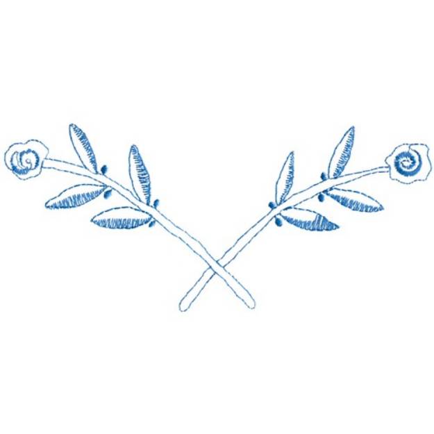 Picture of Floral Border Outline Machine Embroidery Design