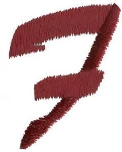 Picture of Brush Uppercase F Machine Embroidery Design