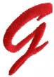Picture of Brush Uppercase G Machine Embroidery Design