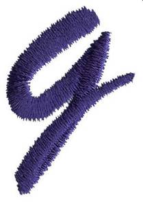Picture of Brush Lowercase g Machine Embroidery Design