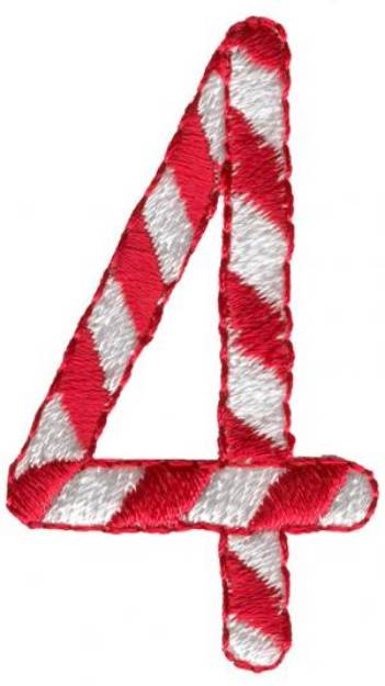 Picture of Candy Cane 4 Machine Embroidery Design