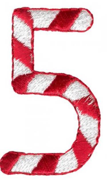 Picture of Candy Cane 5 Machine Embroidery Design