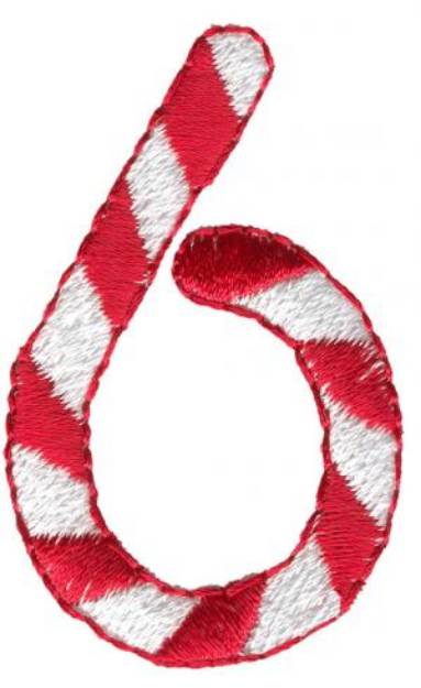 Picture of Candy Cane 6 Machine Embroidery Design