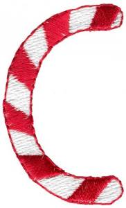 Picture of Candy Cane C Machine Embroidery Design