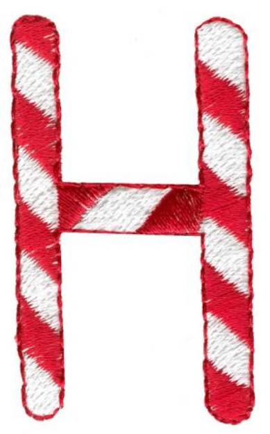 Picture of Candy Cane H Machine Embroidery Design
