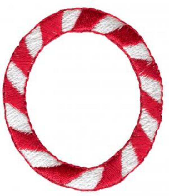 Picture of Candy Cane O Machine Embroidery Design