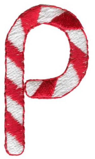 Picture of Candy Cane P Machine Embroidery Design