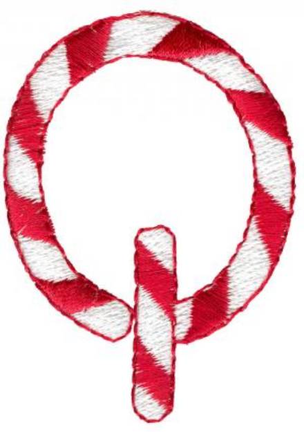 Picture of Candy Cane Q Machine Embroidery Design