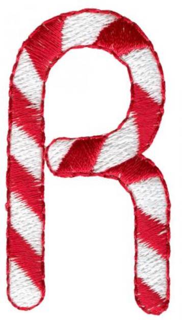 Picture of Candy Cane R Machine Embroidery Design