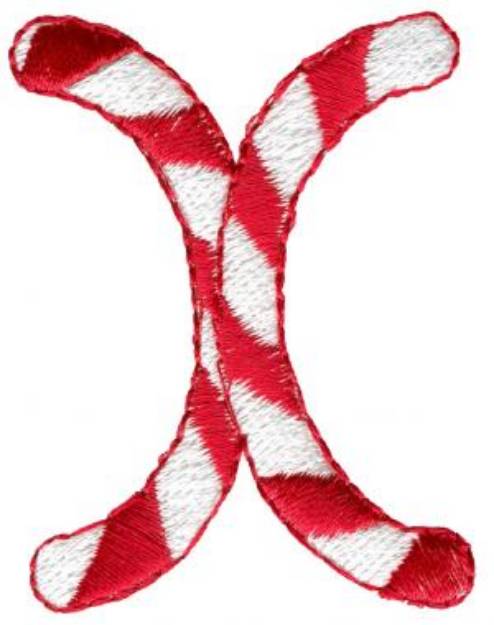 Picture of Candy Cane X Machine Embroidery Design