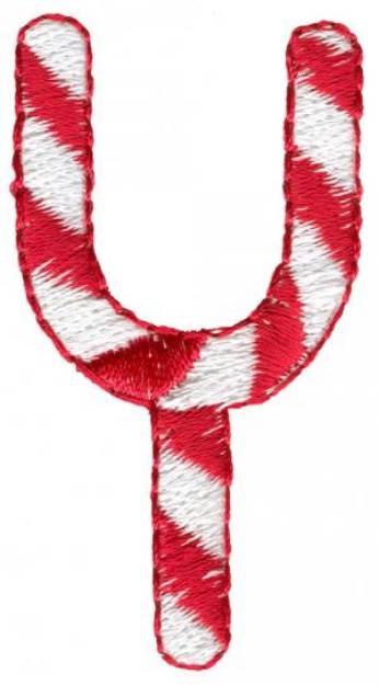 Picture of Candy Cane Y Machine Embroidery Design