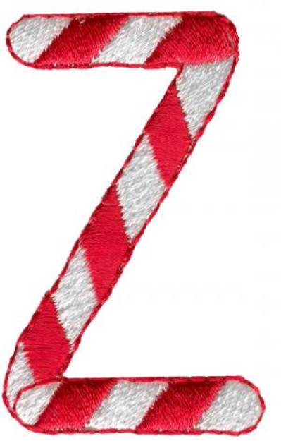 Picture of Candy Cane Z Machine Embroidery Design