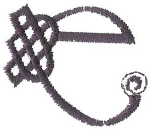 Celtic E Machine Embroidery Design