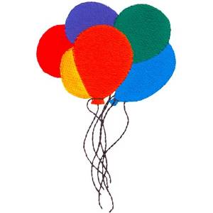 Picture of Cluster of Balloons Machine Embroidery Design