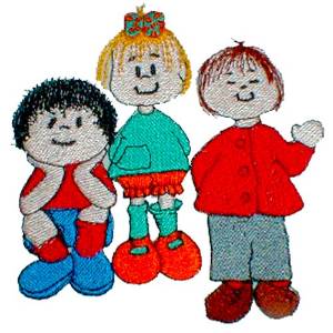 Picture of Three friends Machine Embroidery Design