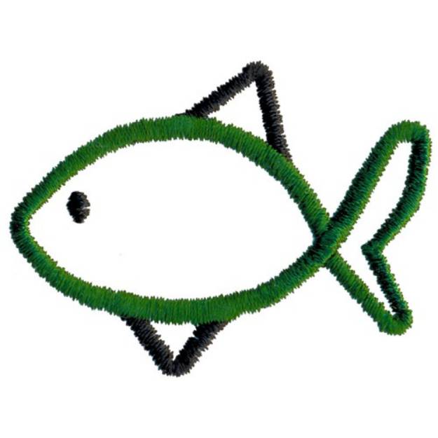 Picture of Abstract Fish Machine Embroidery Design