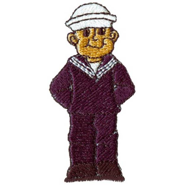 Picture of Navy Kid Machine Embroidery Design