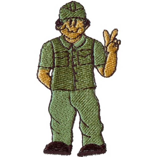 Picture of Army Kid Machine Embroidery Design