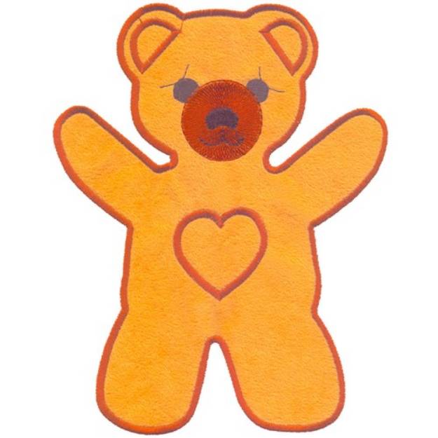 Picture of Applique Teddy Bear Machine Embroidery Design