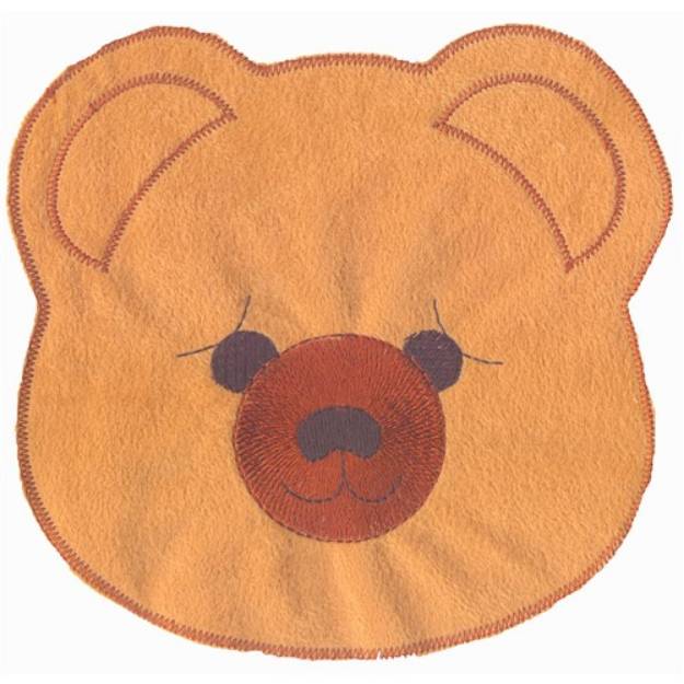 Picture of Applique Teddy Face Machine Embroidery Design
