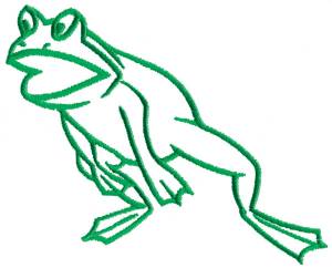 Picture of Leaping Frog Outline Machine Embroidery Design