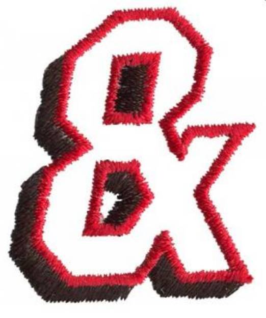 Picture of Club 2 Ampersand Machine Embroidery Design