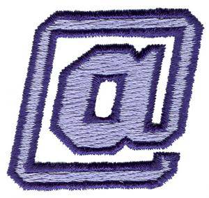 Picture of Club 3 At Sign Machine Embroidery Design