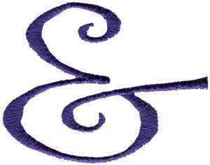 Picture of Curlz Ampersand Machine Embroidery Design