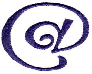 Picture of Curlz At Sign Machine Embroidery Design