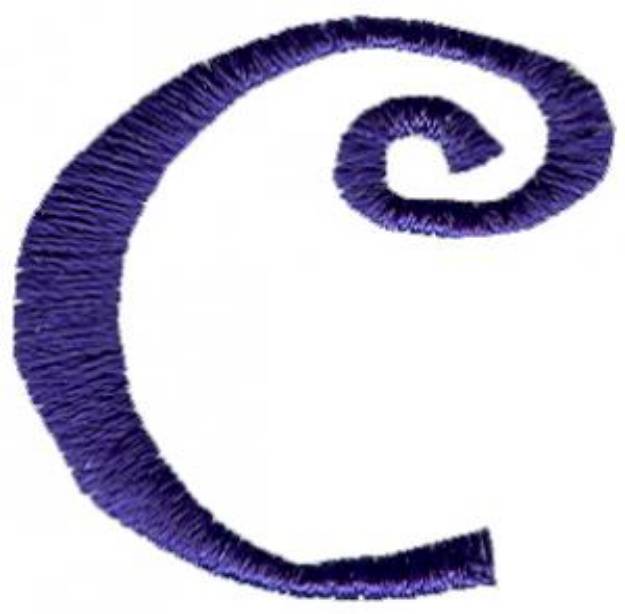 Picture of Curlz c Machine Embroidery Design