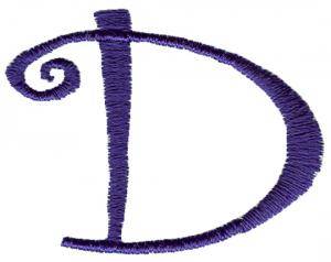 Picture of Curlz D Machine Embroidery Design