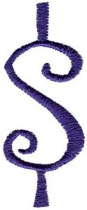 Picture of Curlz Dollar Machine Embroidery Design