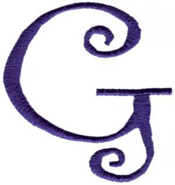 Picture of Curlz G Machine Embroidery Design