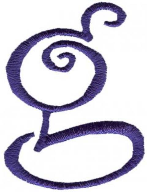 Picture of Curlz g Machine Embroidery Design