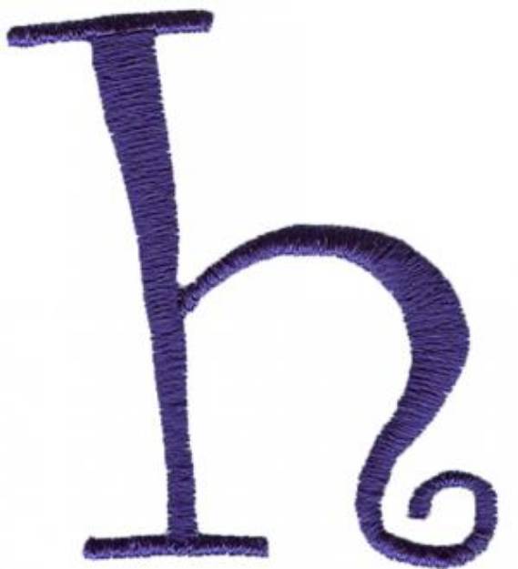 Picture of Curlz h Machine Embroidery Design