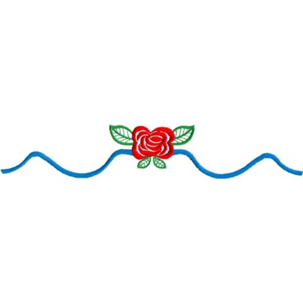 Picture of Rose Banner Machine Embroidery Design