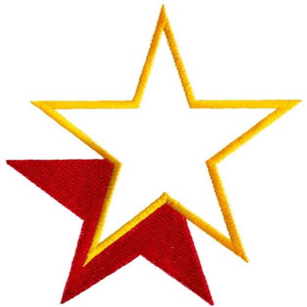Picture of Shadowed Star Machine Embroidery Design