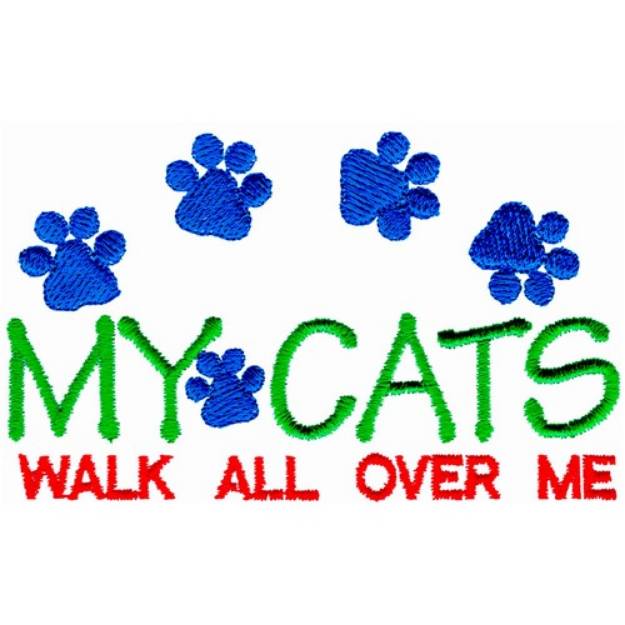Picture of My Cats Walk Machine Embroidery Design