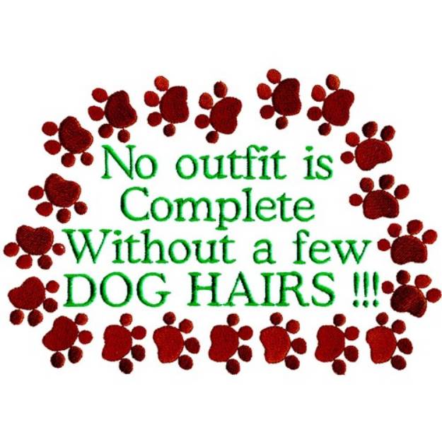 Picture of A Few Dog Hairs Machine Embroidery Design