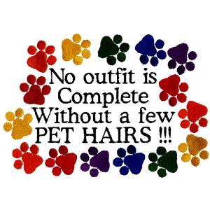 Picture of A Few Pet Hairs Machine Embroidery Design