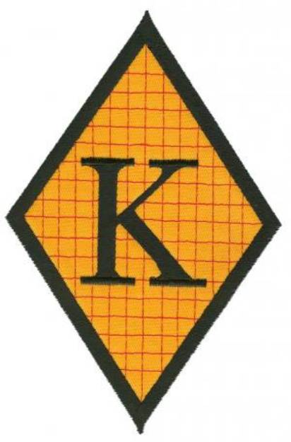 Picture of Diamond Applique K Machine Embroidery Design