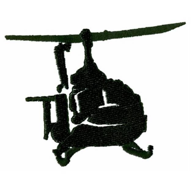Picture of Helicopter Silhouette Machine Embroidery Design