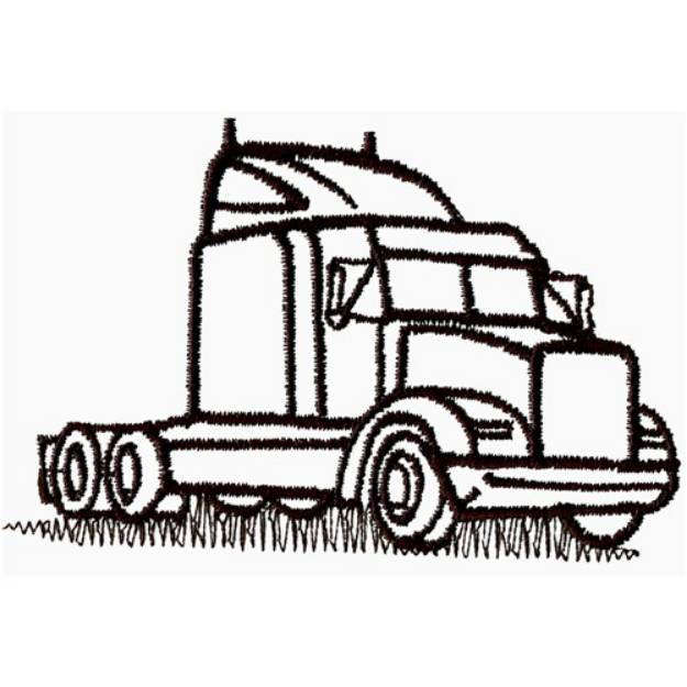 Picture of Truck Outline Machine Embroidery Design