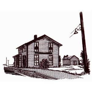 Picture of Railroad Depot Machine Embroidery Design