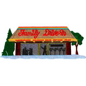 Picture of Family Diner Machine Embroidery Design