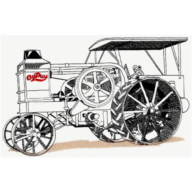 Picture of Antique Pulling Tractor Machine Embroidery Design